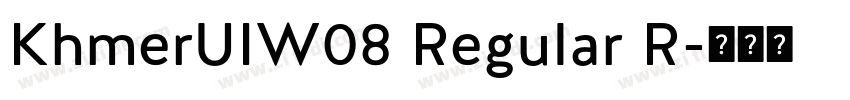 KhmerUIW08 Regular R字体转换